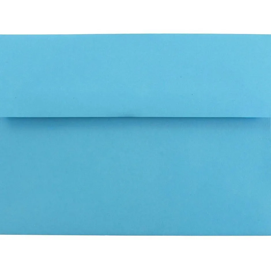 JAM Paper A7 Colored Invitation Envelopes, 5.25 x 7.25, Blue Recycled, 50/Pack (54093I)* Business