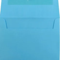 JAM Paper A7 Colored Invitation Envelopes, 5.25 x 7.25, Blue Recycled, 50/Pack (54093I)* Business
