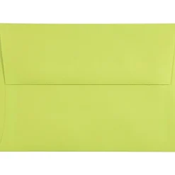 JAM Paper A7 Colored Invitation Envelopes, 5.25 x 7.25, Ultra Lime Green, 50/Pack (96151I)* Business
