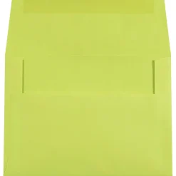 JAM Paper A7 Colored Invitation Envelopes, 5.25 x 7.25, Ultra Lime Green, 50/Pack (96151I)* Business