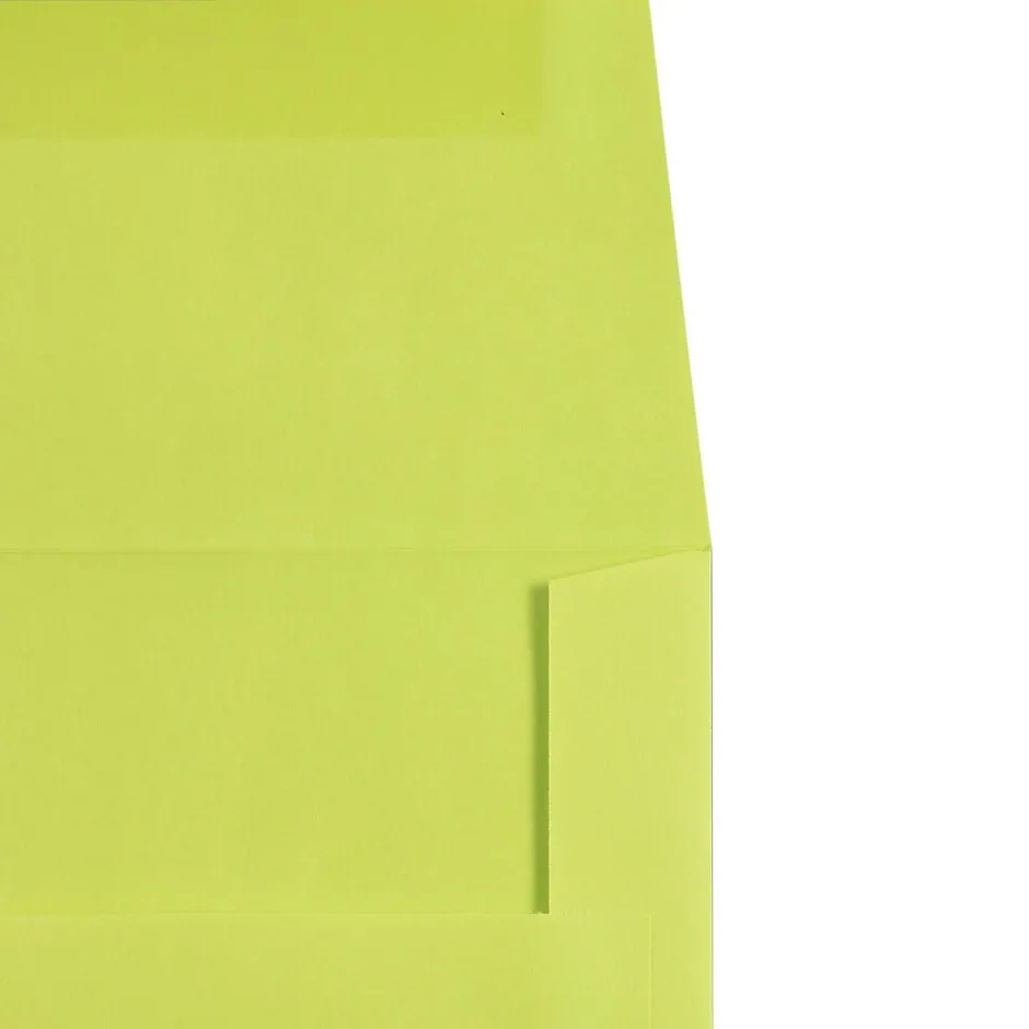 JAM Paper A7 Colored Invitation Envelopes, 5.25 x 7.25, Ultra Lime Green, 50/Pack (96151I)* Business