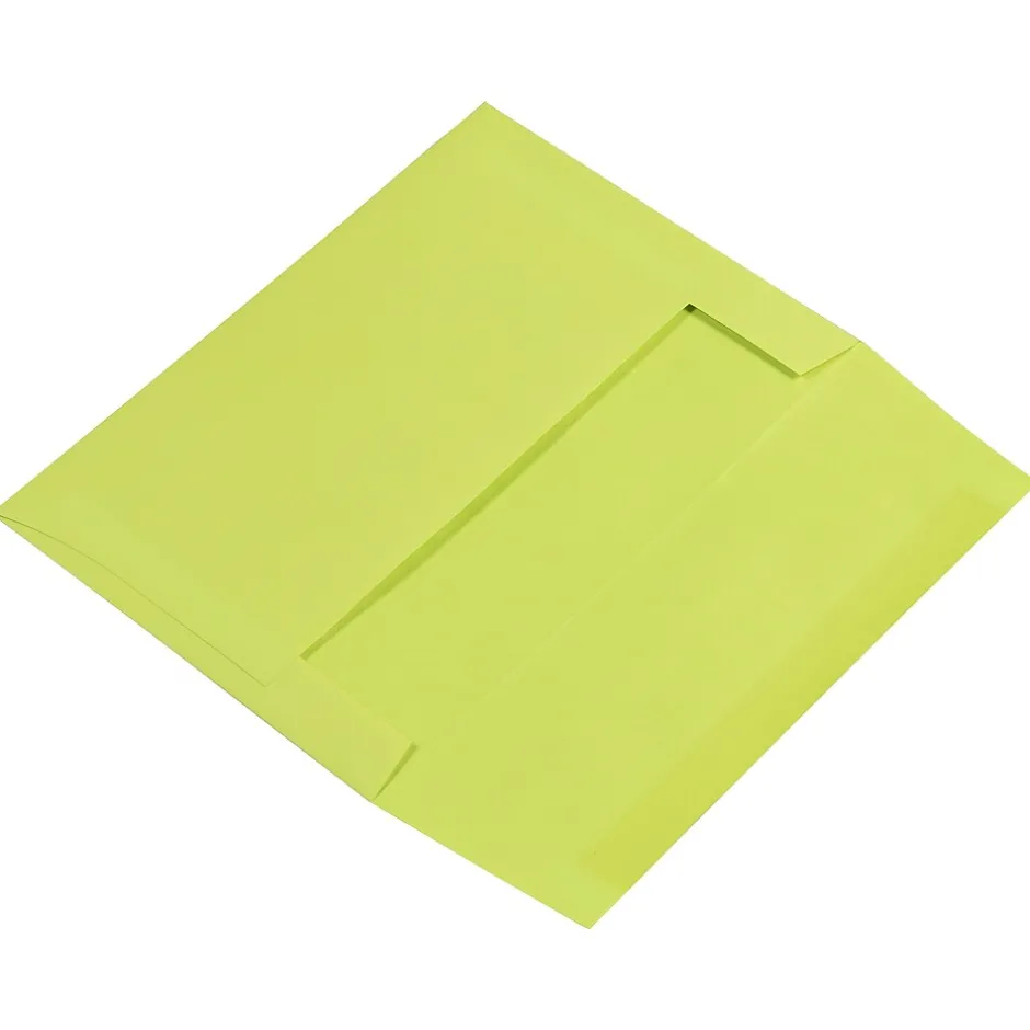 JAM Paper A7 Colored Invitation Envelopes, 5.25 x 7.25, Ultra Lime Green, 50/Pack (96151I)* Business