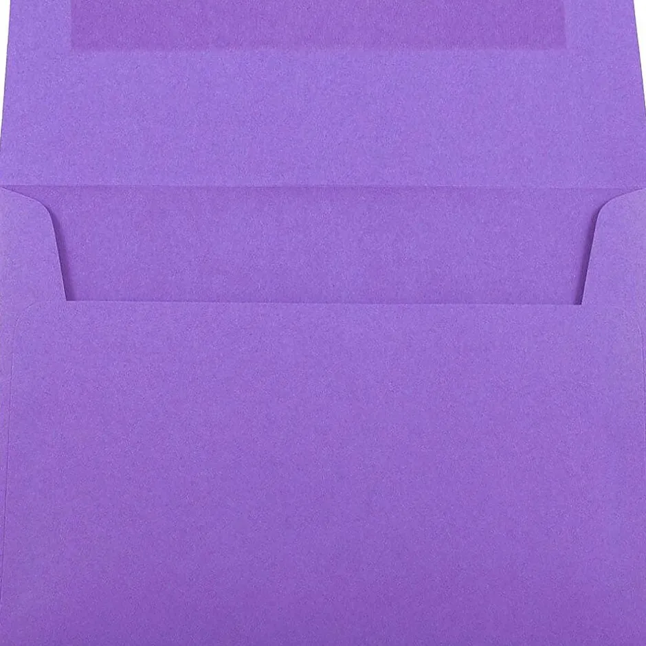 JAM Paper A7 Colored Invitation Envelopes, 5 1/4" x 7 1/4", Violet Purple Recycled, 50/Pack (80278I)* Business