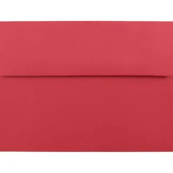 JAM Paper A7 Colored Invitation Envelopes, 5.25 x 7.25, Red Recycled, 50/Pack (15945I)* Business