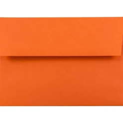 JAM Paper A6 Colored Invitation Envelopes, 4.75 x 6.5, Orange Recycled, 25/Pack (15905)* Business