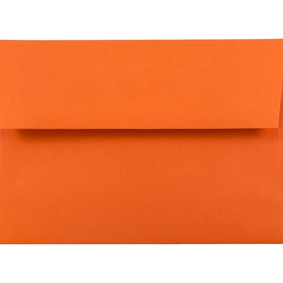 JAM Paper A6 Colored Invitation Envelopes, 4.75 x 6.5, Orange Recycled, 25/Pack (15905)* Business