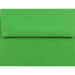JAM Paper A2 Colored Invitation Envelopes, 4.375 x 5.75, Green Recycled, 25/Pack (15843)* Business