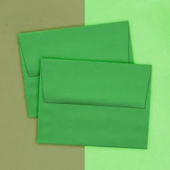 JAM Paper A2 Colored Invitation Envelopes, 4.375 x 5.75, Green Recycled, 25/Pack (15843)* Business