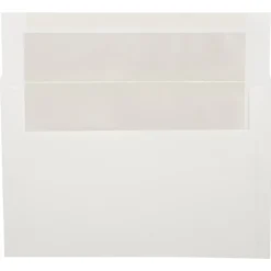 JAM Paper A9 Foil Lined Invitation Envelopes, 5.75 x 8.75, White with Ivory Foil, 50/Pack (532412546I)* Business