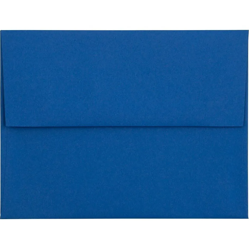 JAM Paper A2 Invitation Envelope 4 3/8" x 5 3/4", Presidential Blue, 25/Pack (563913396)* Business