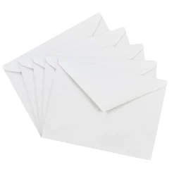 JAM Paper A6 Invitation Envelopes with V-Flap, 4.75 x 6.5, White, 25/Pack (J0567)* Business