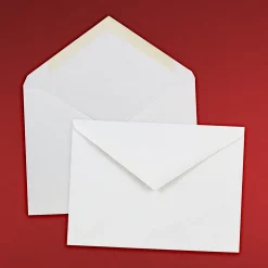 JAM Paper A6 Invitation Envelopes with V-Flap, 4.75 x 6.5, White, 25/Pack (J0567)* Business