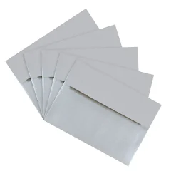 JAM Paper A7 Metallic Invitation Envelopes, 5.25 x 7.25, Stardream Silver, 50/Pack (GCST709I)* Business