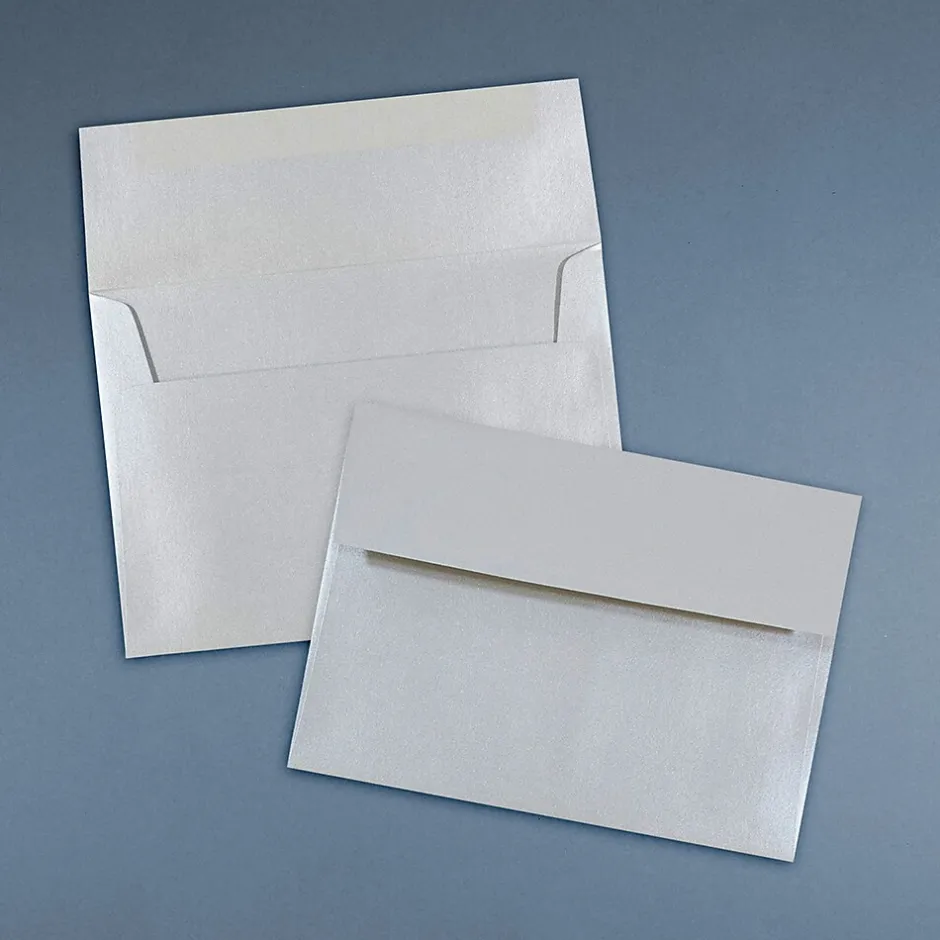 JAM Paper A7 Metallic Invitation Envelopes, 5.25 x 7.25, Stardream Silver, 50/Pack (GCST709I)* Business