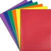 JAM Paper A4 POP 2-Pocket Plastic Folders, 9.5" x 11.5" Assorted Primary Colors, 6/Pack (383EASRTPRA4) Discount