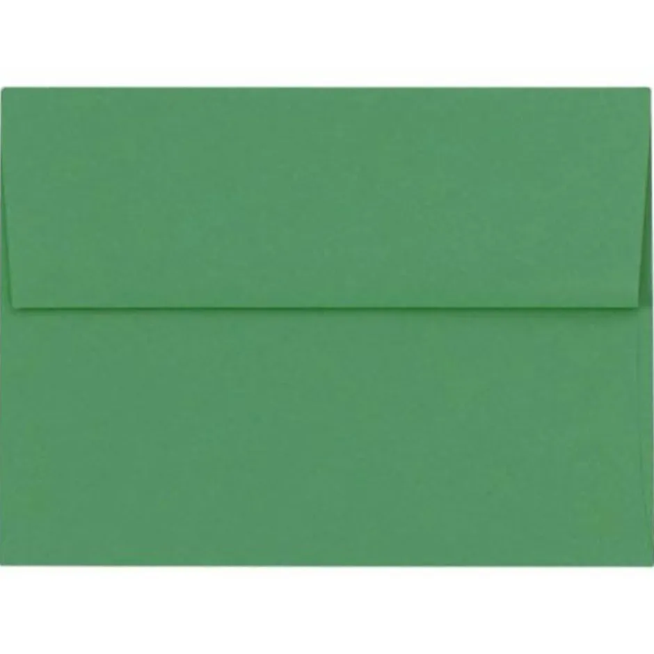 JAM Paper A4 Self Seal Invitation Envelopes, 4 1/4" x 6 1/4", Holiday Green, 50/Pack (LUX-4872-L17-50)* Business