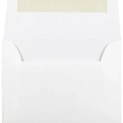 JAM Paper A2 Strathmore Invitation Envelopes, 4.375 x 5.75, Bright White Wove, 50/Pack (191151I)* Business