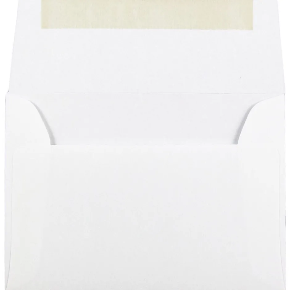 JAM Paper A2 Strathmore Invitation Envelopes, 4.375 x 5.75, Bright White Wove, 50/Pack (191151I)* Business