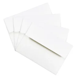 JAM Paper A2 Strathmore Invitation Envelopes, 4.375 x 5.75, Bright White Wove, 50/Pack (191151I)* Business