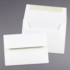 JAM Paper A2 Strathmore Invitation Envelopes, 4.375 x 5.75, Bright White Wove, 50/Pack (191151I)* Business