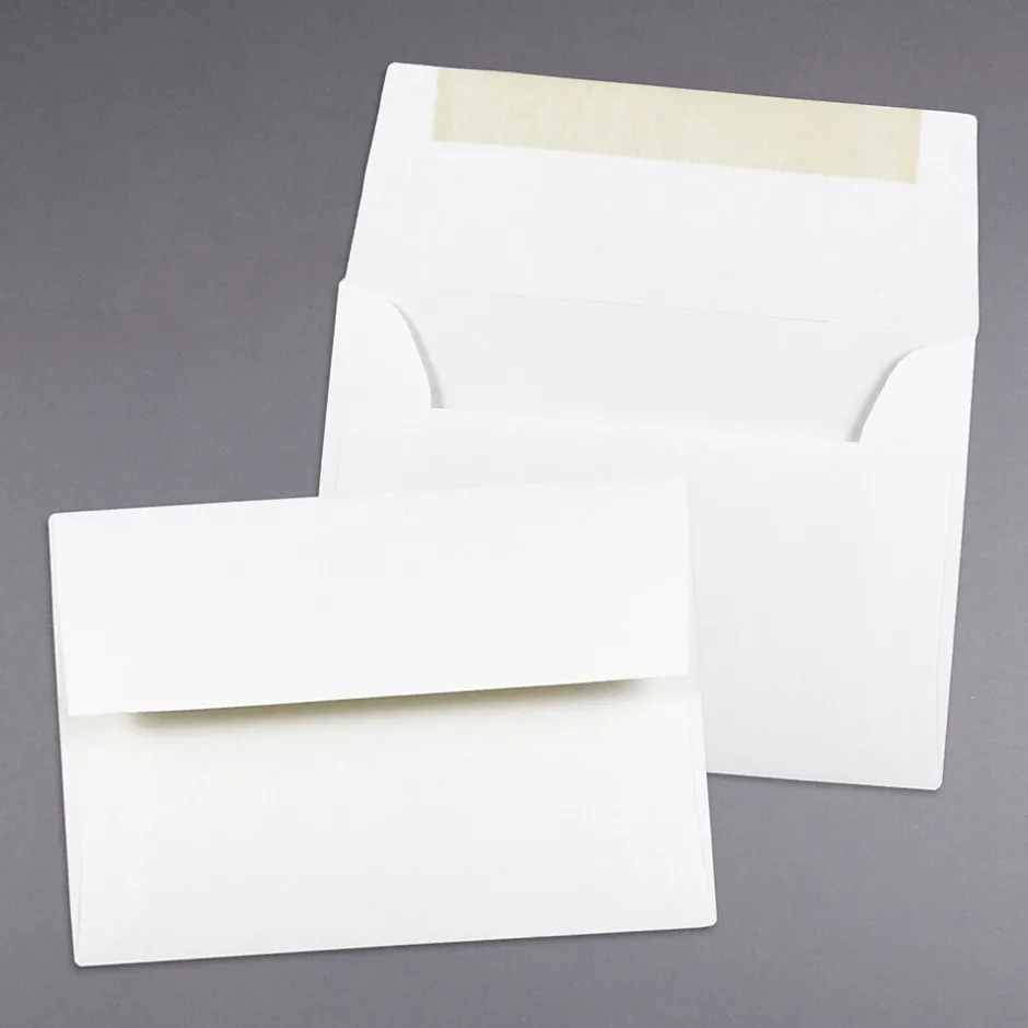 JAM Paper A2 Strathmore Invitation Envelopes, 4.375 x 5.75, Bright White Wove, 50/Pack (191151I)* Business