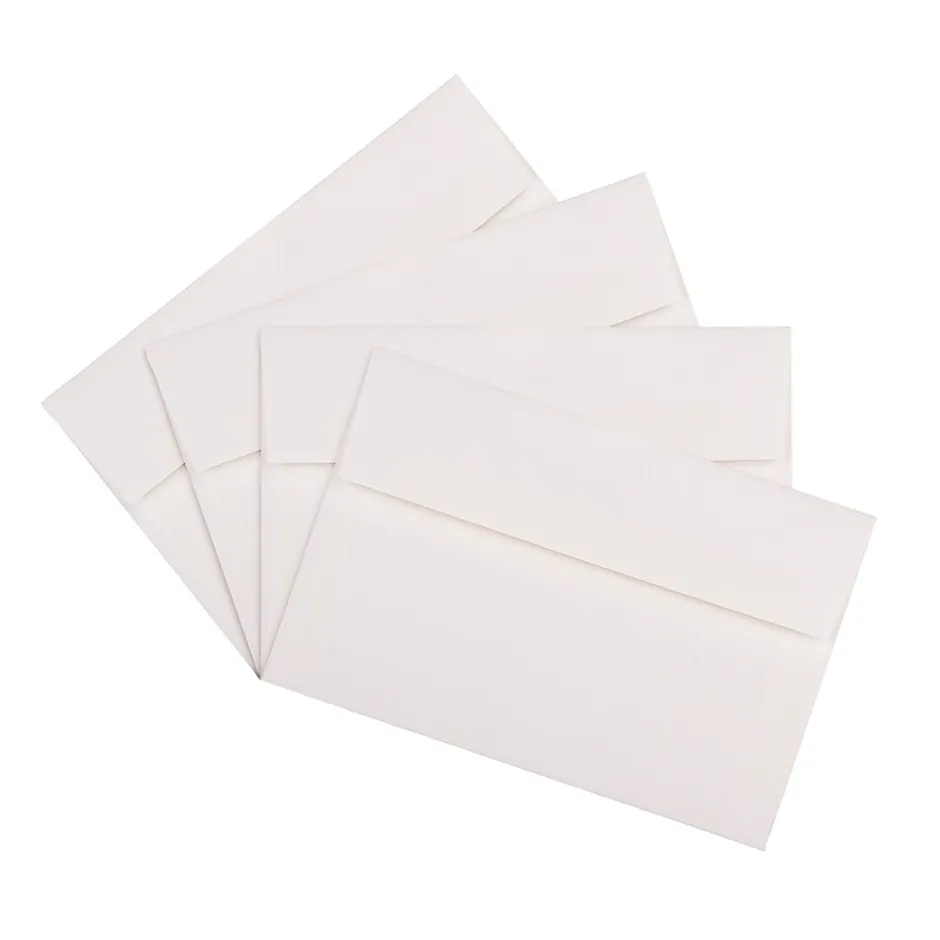 JAM Paper A9 Strathmore Invitation Envelopes, 5.75 x 8.75, Bright White Wove, 25/Pack (31911140)* Business