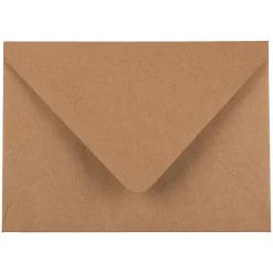 JAM Paper ® A6 V-Flap Invitation Envelopes, 4.75 x 6.5, Brown Kraft Paper Bag, 25/Pack (63134660)* Business