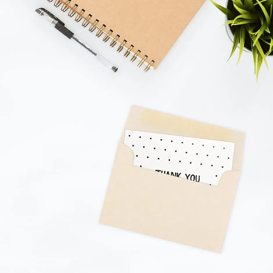 JAM Paper 4Bar A1 Parchment Invitation Envelopes, 3.625 x 5.125, Natural Recycled, 25/Pack (900795107)* Business