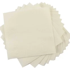 Napkins<JAM Paper Beverage Napkin, 2-ply, Ivory, 50 Napkins/Pack (5255620721)