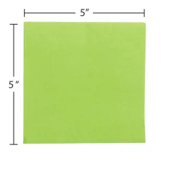 Napkins<JAM Paper Beverage Napkin, 2-ply, Lime Green, 50 Napkins/Pack (5255620723)