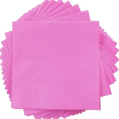 Napkins<JAM Paper Beverage Napkin, 2-ply, Fuchsia Pink, 50 Napkins/Pack (255621947)
