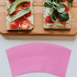 Napkins<JAM Paper Beverage Napkin, 2-ply, Fuchsia Pink, 50 Napkins/Pack (255621947)