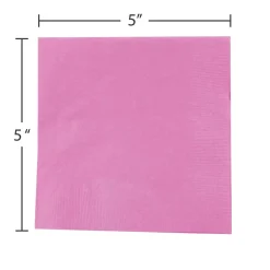 Napkins<JAM Paper Beverage Napkin, 2-ply, Fuchsia Pink, 50 Napkins/Pack (255621947)