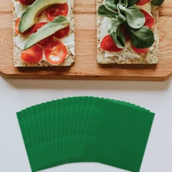 Napkins<JAM Paper Beverage Napkin, 2-ply, Green, 50 Napkins/Pack (255628199)