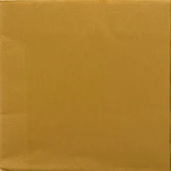 Napkins<JAM Paper Beverage Napkin, 2-ply, Gold, 50 Napkins/Pack (356028327)