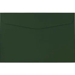 JAM Paper Booklet Envelope, 6" x 9", Dark Green, 50/Pack (263917092I)* Business