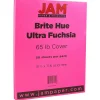 Outlet Bright Hue 65 lb. Cardstock Paper, 8.5" x 11", Ultra Fuchsia, 50 Sheets/Pack (184851) Card Stock