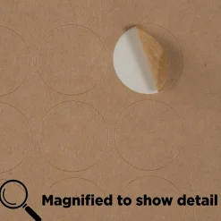 JAM Paper Circle Round Label Sticker Seals, 0.75 Inch Diameter, Brown Kraft, 108/Pack (3147612188)* Shipping Labels