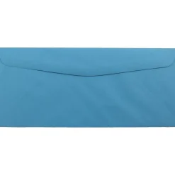 JAM Paper Clasp #10 Window Envelope, 4 1/8" x 9 1/2", Blue, 500/Pack (5156476H)* Window