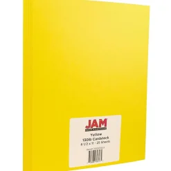 Clearance Extra Heavyweight 130 lb. Cardstock Paper, 8.5" x 11", Yellow, 25 Sheets/Pack (295931633) Card Stock