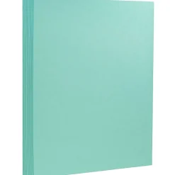 Hot Extra Heavyweight 130 lb. Cardstock Paper, 8.5" x 11", Turquoise, 25 Sheets/Pack (296131624) Card Stock