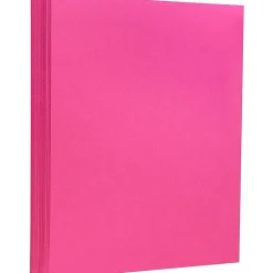 Outlet Extra Heavyweight 130 lb. Cardstock Paper, 8.5" x 11", Magenta Pink, 25 Sheets/Pack (296331630) Card Stock
