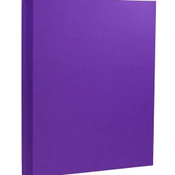 New Extra Heavyweight 130 lb. Cardstock Paper, 8.5" x 11", Electric Violet Purple, 25 Sheets/Pack (296331628) Card Stock