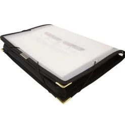 JAM Paper Fabric Portfolio Case with Elastic Closure, Clear (368331609)