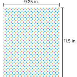 JAM Paper Glossy 3-Hole Punched 2-Pocket Folders, Multicolored, Assorted Polka Dot, 6/Pack (31237926) New