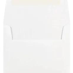 JAM Paper Gummed A7 Invitation Envelopes, 5 1/4" x 7 1/4", White, 50/Pack (73767I)* Business