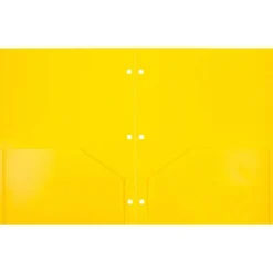 JAM Paper Heavy Duty 3 Hole Punch 2 Pocket Folder, Plastic, Assorted Primary Colors, 12/Pack (383HHPrgbypblb) Hot