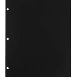 JAM Paper Heavy Duty 3 Hole Punch Two-Pocket Plastic Folders, , 108/Pack (383HHPBUA) Black New