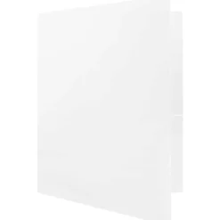JAM Paper Heavy Duty Two-Pocket Plastic Folders, White, 6/Pack (383HWHD) Online