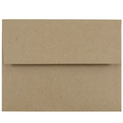 JAM Paper Kraft A2 Invitation Envelopes, 4.375 x 5.75, Brown Kraft Paper Bag, 50/Pack (LEKR600I)* Business